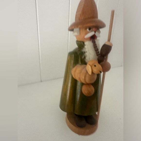 Shepard German incense wooden smoking man. 7.5” high. - Picture 4 of 8